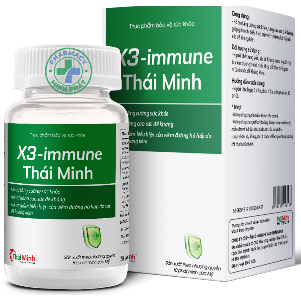 X3-IMMUNE THÁI MINH - HỖ TRỢ TĂNG CƯỜNG ĐỀ KHÁNG